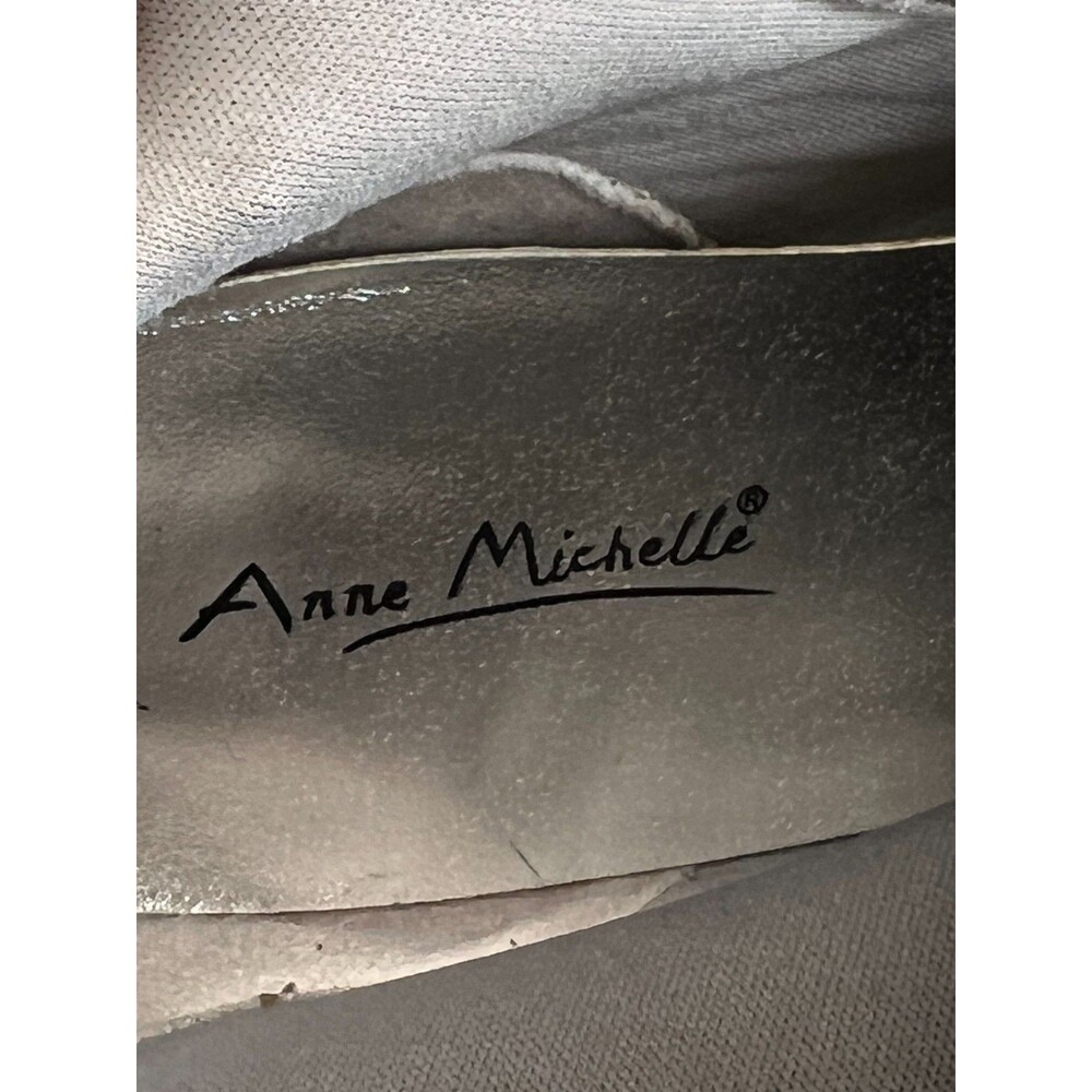 Anne Michelle Sparkly Rhinestone Pointed Toe Booties Silver Size 9 - Picture 10 of 12
